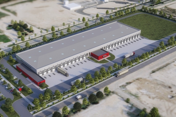 Illustration du projet 2023 - Construction d'une messagerie de 6.500 m² à Petit Couronne (76)