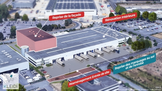 Illustration du projet 2022 - Rénovation de 20.000 m² d'entrepôts et 2.000 m² de bureaux Rois